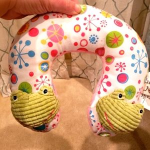 Gracie the Green Frog travel neck pillow